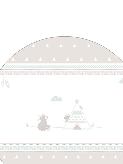 Parc bébé 75 x 100 + tapis imprimé ours indien 'Indibaer' ROBA - Kiabi