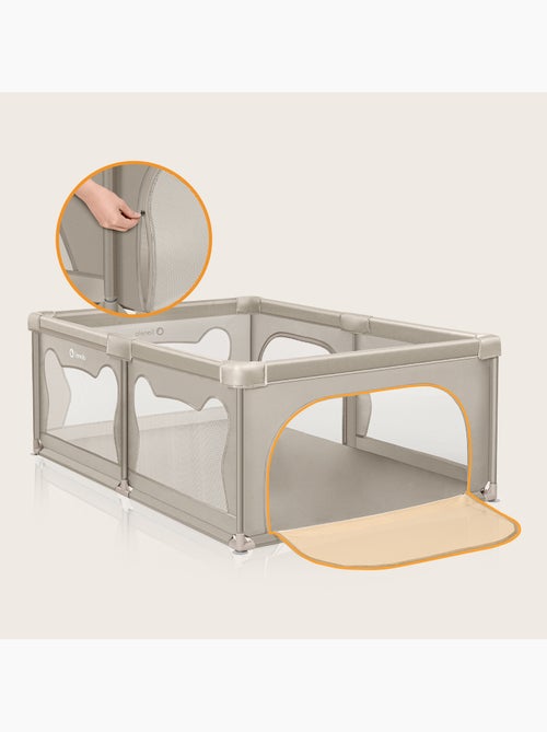 Parc bébé avec tapis LIONELO Willow - 187 x 127 cm - Bonne isolation du sol - Tapis double face - Kiabi