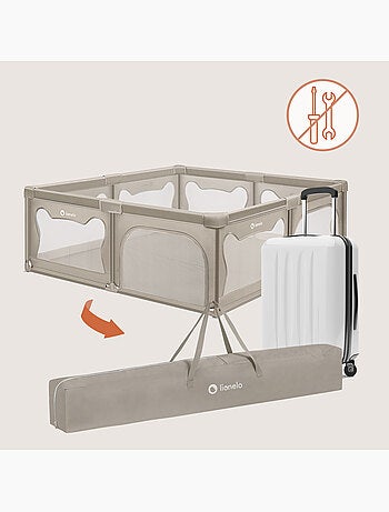 Parc bébé avec tapis LIONELO Willow - 187 x 207 cm - Bonne isolation du sol - Tapis double face