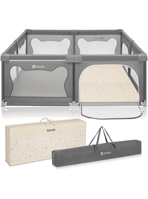 Parc bébé avec tapis LIONELO Willow - 187 x 207 cm - Bonne isolation du sol - Tapis double face - Kiabi Parc bébé avec tapis LIONELO Willow - 187 x 207 cm - Bonne isolation du sol - Tapis double face - Kiabi