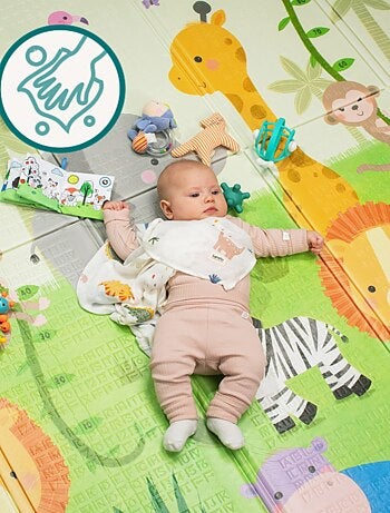 Parc bébé avec tapis LIONELO Willow - 187 x 207 cm - Bonne isolation du sol - Tapis double face