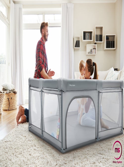 Parc Bébé Base antidérapante, Tissu Pvc Imperméable, Stable, Sac de transport 200*140 - Kiabi