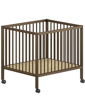 Parc bébé DINO 95x75 noyer - Réglable et mobile