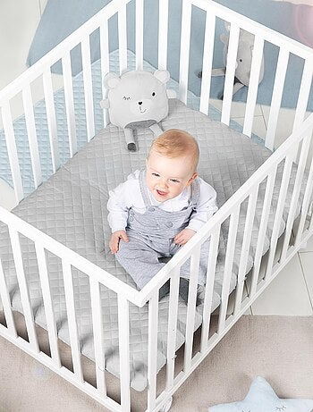Parc bébé en bois avec tapis déperlant et matelas déhoussable 'Roba Style' ROBA