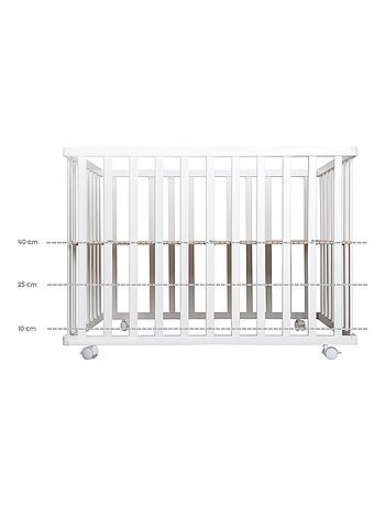 Parc bébé en bois avec tapis déperlant et traversin 'Roba Style' ROBA