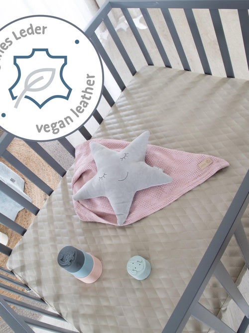 Parc bébé en bois avec tapis matelassé en cuir végan 'Luxe' ROBA - Kiabi