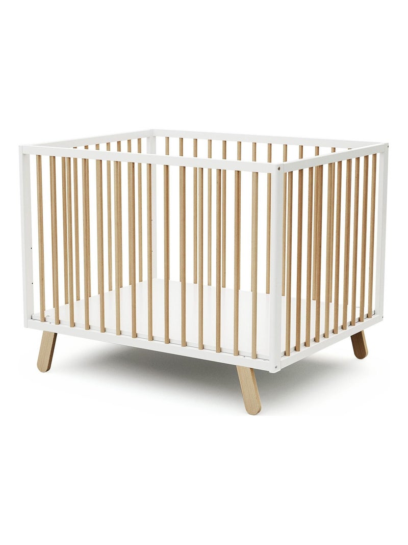 Parc bébé en bois PIRATE Beige/Blanc - Kiabi