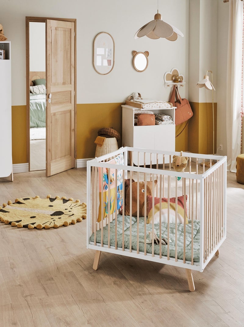 Parc bébé en bois PIRATE Beige/Blanc - Kiabi