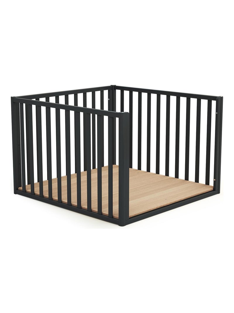 Parc bébé évolutif en bois KASA gris anthracite - Kiabi