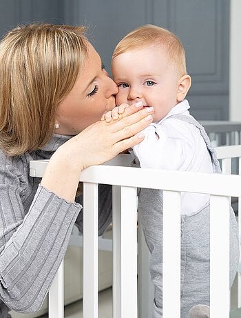 Parc bébé hexagonal en bois réglable avec tapis déperlant 'roba Style' ROBA
