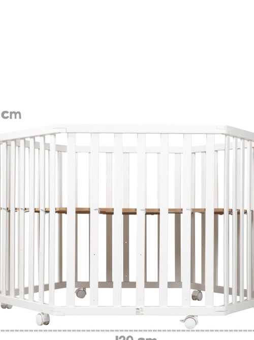 Parc bébé hexagonal en bois réglable avec tapis 'Miffy' ROBA - Kiabi