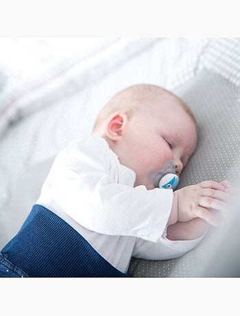 Parc bébé hexagonal en hêtre bio 'Cosiplay' + tapis imprimé hibou ROBA