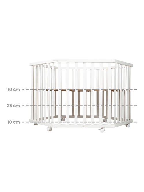 Parc bébé hexagonal + tapis déperlant en cuir végan luxe - ROBA 'luxe' - Kiabi Parc bébé hexagonal + tapis déperlant en cuir végan luxe - ROBA 'luxe' - Kiabi