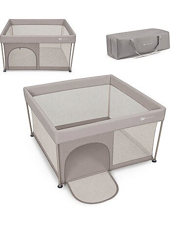 Parc bébé kinderkraft ZIKI pliable avec entrée zippée, maille respirante et cadre en acier