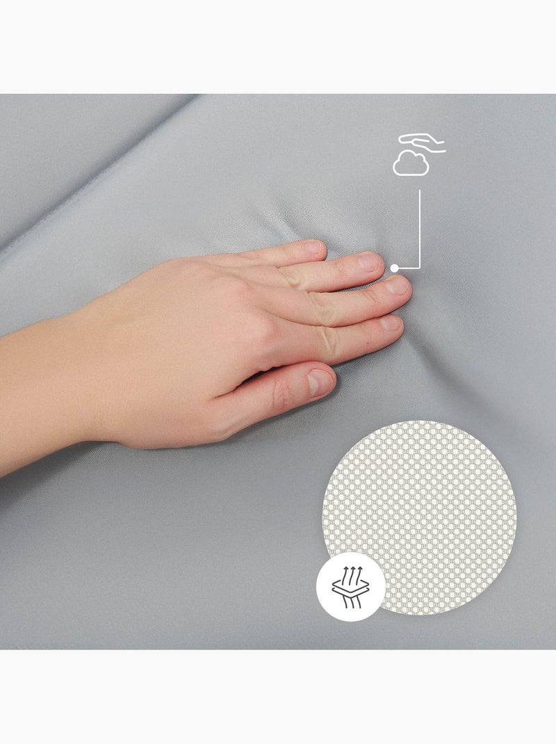 Parc bébé kinderkraft ZIKI pliable avec entrée zippée, maille respirante et cadre en acier Beige - Kiabi