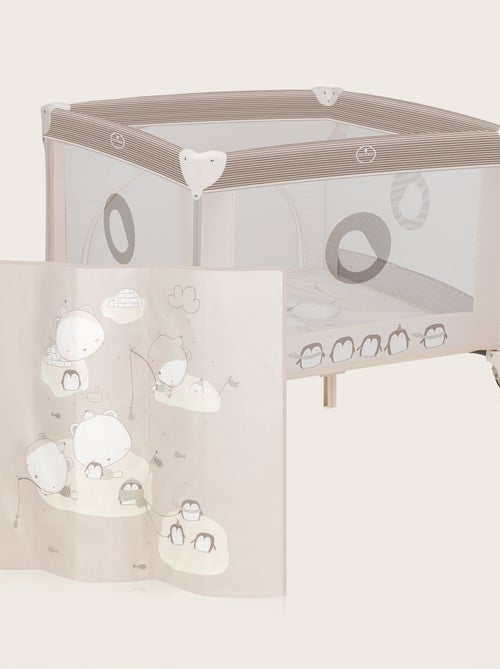 Parc Bébé LIONELO Bonnie - 100x96 cm - Matelas confortable - Roulettes - Sac de transport - Kiabi