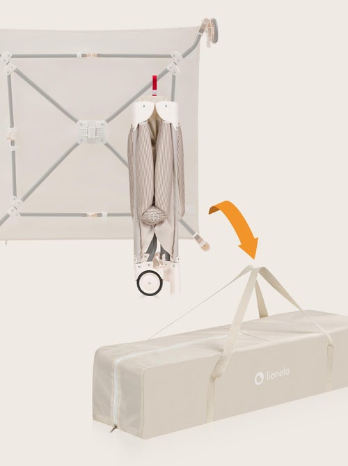 Parc Bébé LIONELO Bonnie - 100x96 cm - Matelas confortable - Roulettes - Sac de transport - Kiabi