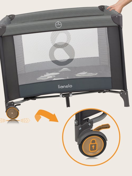 Parc Bébé LIONELO Bonnie - 100x96 cm - Matelas confortable - Roulettes - Sac de transport - Kiabi