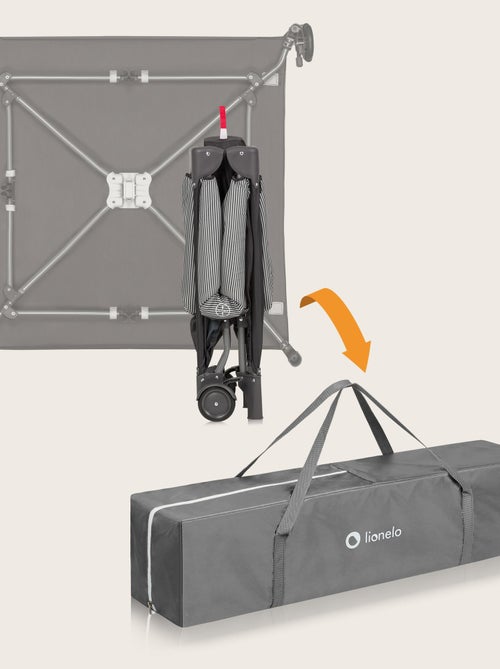 Parc Bébé LIONELO Bonnie - 100x96 cm - Matelas confortable - Roulettes - Sac de transport - Kiabi