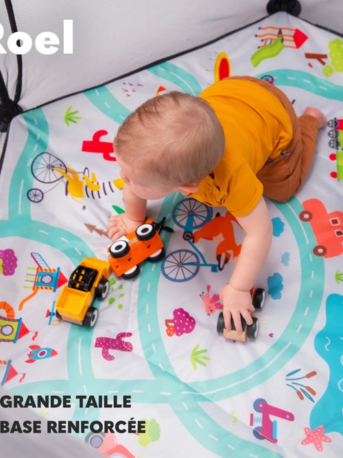 Parc bébé LIONELO Roel - Grand espace de jeu - Pliage et dépliage rapides - Taille compacte - Kiabi