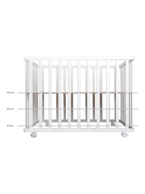 Parc bébé mobile en bois avec tapis déperlant et traversin 'Roba roba Style' - Kiabi