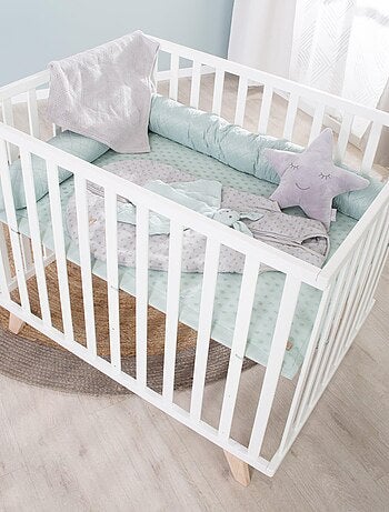 Parc bébé mobile en bois avec Tapis en coton bio 'Roba lil planet'