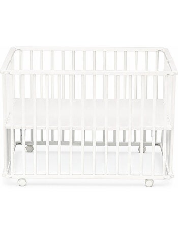 Parc bébé pliant 75x100cm avec roulettes et fond réglable - BABYPRICE