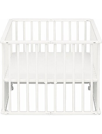 Parc bébé pliant 75x100cm avec roulettes et fond réglable - BABYPRICE