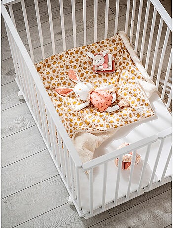 Parc bébé pliant 75x100cm avec roulettes et fond réglable - BABYPRICE