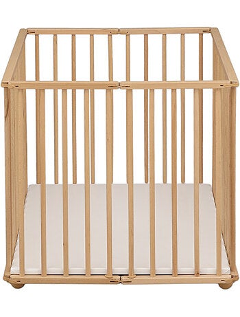 Parc bébé pliant 75x100cm avec roulettes et fond réglable - BABYPRICE