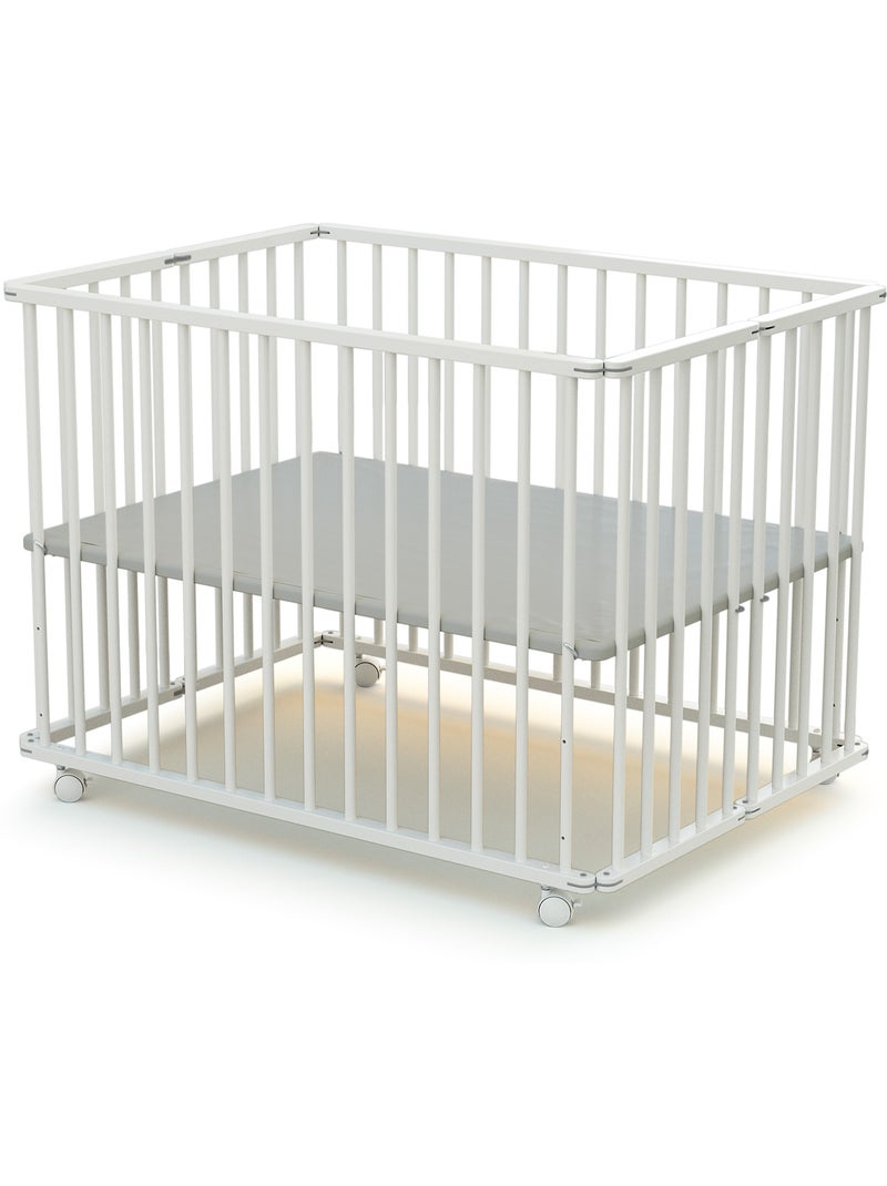 Parc bébé pliant en bois Blanc - Kiabi