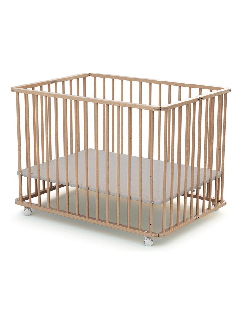 Parc bébé pliant en bois Marron clair - Kiabi