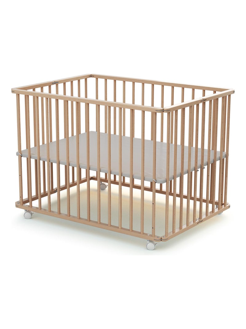 Parc bébé pliant en bois Marron clair - Kiabi
