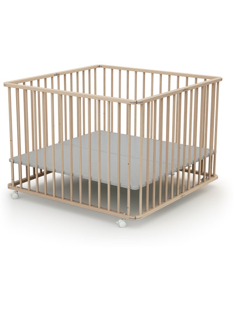 Parc bébé pliant en bois Marron noisette - Kiabi