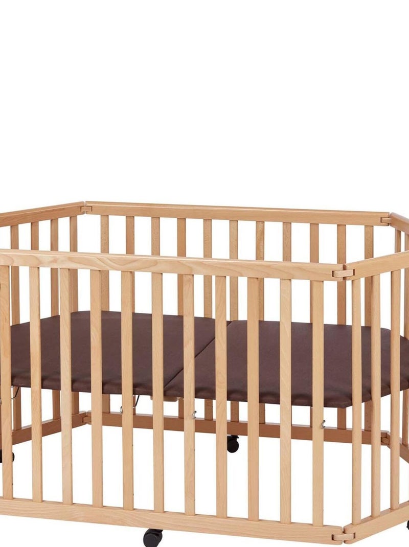 Parc Bébé Pliant En Hetre Massif Naturel 84 X 143 X 75 Cm Multicolore - Kiabi