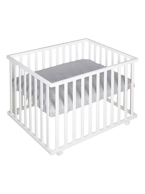 Parc bébé rectangulaire en bois avec tapis déperlant 'Roba Style ROBA' - Kiabi