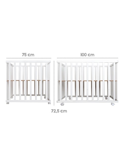 Parc bébé rectangulaire en bois avec tapis déperlant 'Roba Style ROBA' - Kiabi