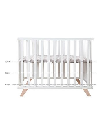 Parc bébé rectangulaire en bois massif avec tapis en coton bio 'Lil Planet' ROBA