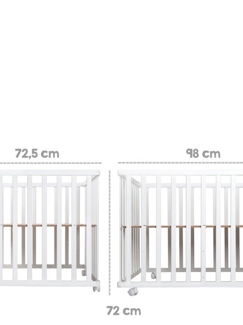 Parc bébé rectangulaire réglable + tapis imprimé étoiles 'sternenzauber' - ROBA - Kiabi