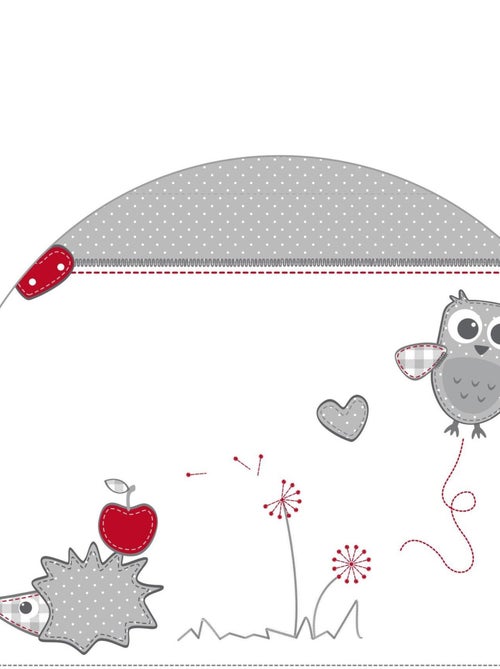 Parc bébé rectangulaire + Tapis et roulettes à frein - 'Roba adam et eule' - Kiabi