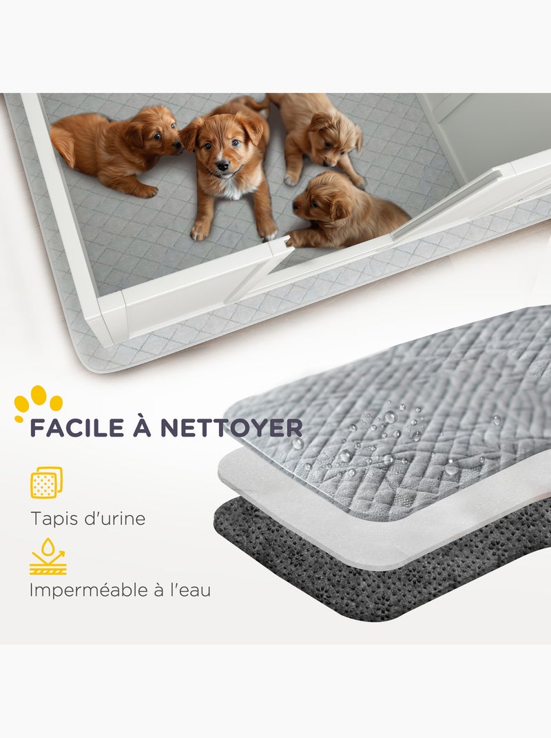 Parc de mise bas pour chien - hauteur porte réglable - blanc Blanc Blanc - Kiabi