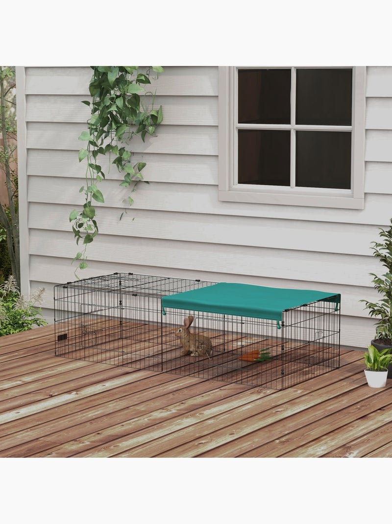 Parc enclos modulable acier avec bache pour lapins rongeurs petits animaux Vert - Kiabi