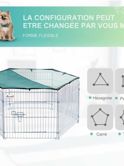 Parc enclos modulable acier noir - Kiabi