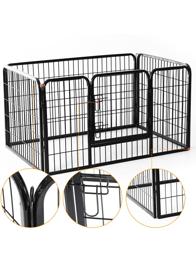 Parc enclos modulable acier noir Noir - Kiabi