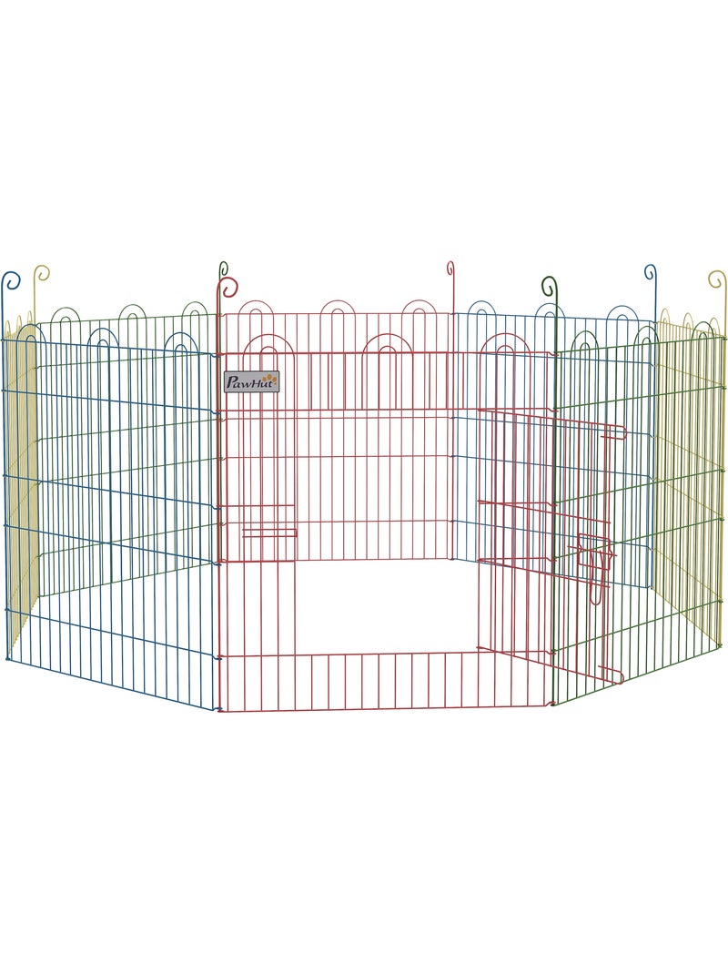 Parc enclos modulable pour chien animaux porte métal multicolore Multicolore - Kiabi