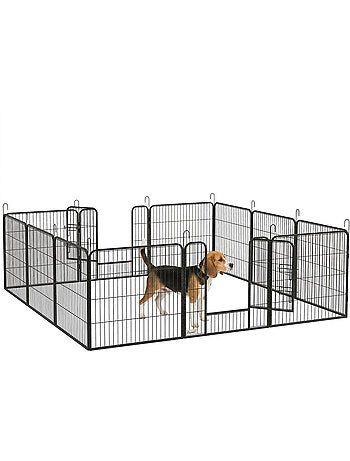 Parc enclos modulable verrouillable dim. Carrées totales 240 x 240 cm acier époxy