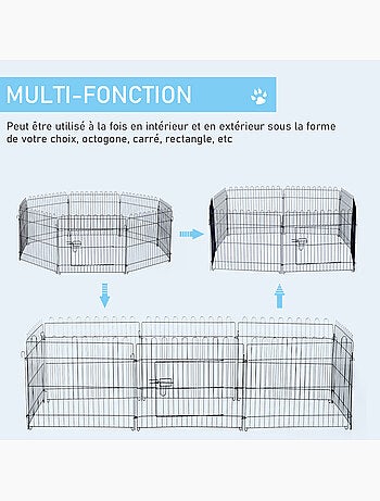Parc enclos pour chiens chiots 71lx61h cm