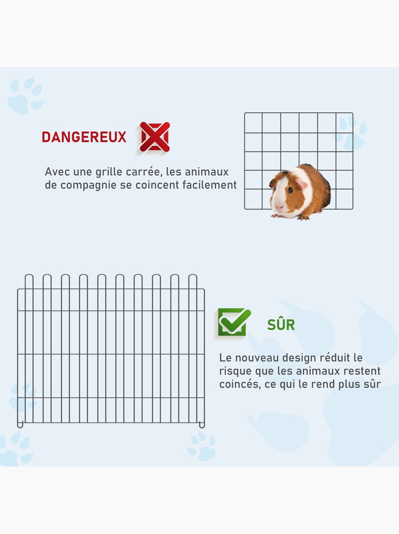Parc enclos pour chiens chiots 71lx61h cm Noir - Kiabi