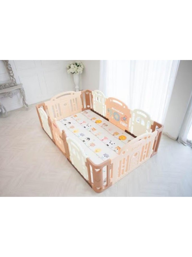 Parc enfant château caramel Rose - Kiabi