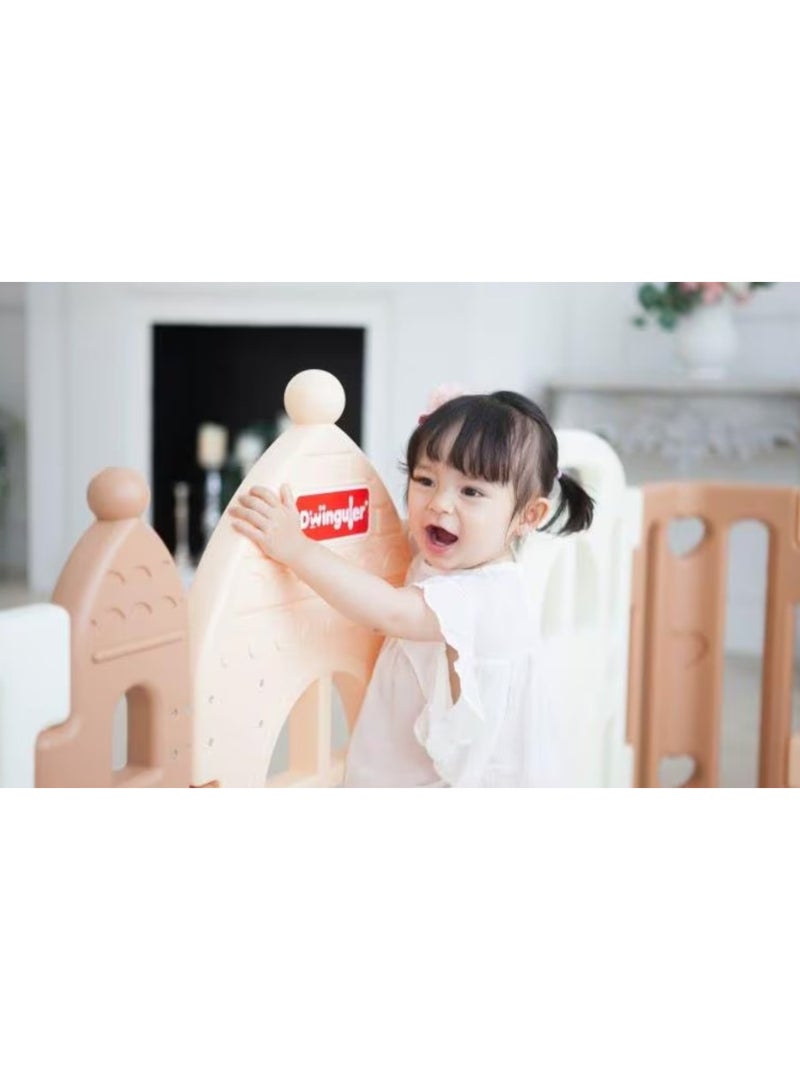 Parc enfant château caramel Rose - Kiabi